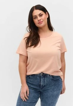 Zizzi KURZARM - T-shirt Imprimé - Rose Cloud Loved