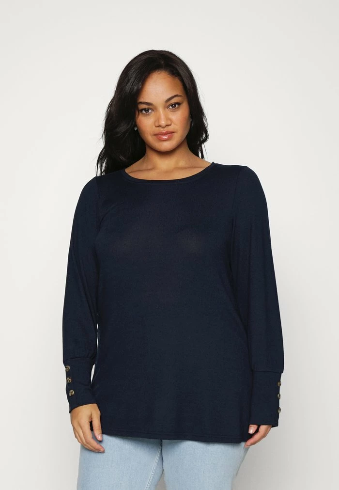 Zizzi CUFFBUTTON BLOUS - Pullover - Night Sky 1 Zizzi CUFFBUTTON BLOUS - Pullover - Night Sky