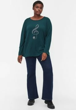 Zizzi T-shirt à Manches Longues - Green