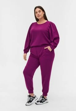 Zizzi Pantalon De Survêtement - Dark Purple