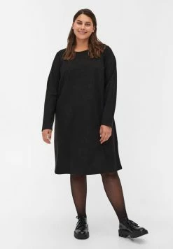 Zizzi 3/4 SLEEVE - Robe Pull - Black