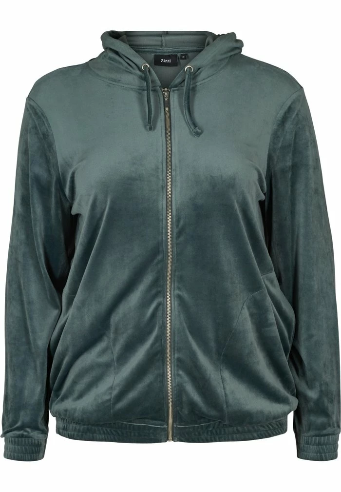 Zizzi MIT REISSVERSCHLUSS - Sweat à Capuche Zippé - Green 4 Zizzi MIT REISSVERSCHLUSS - Sweat à Capuche Zippé - Green – Image 4