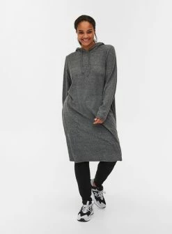 Zizzi KAPUZE - Robe De Jour - Dark Grey Melange