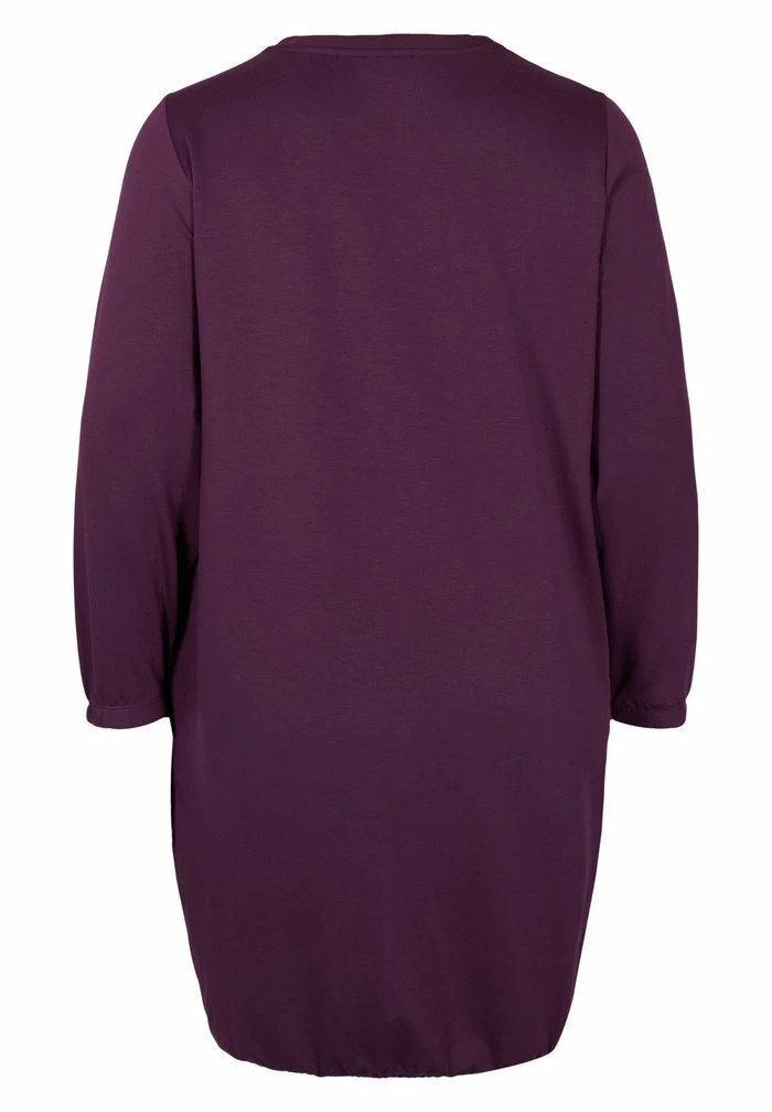 Zizzi Robe En Jersey - Winter Bloom 6 Zizzi Robe En Jersey - Winter Bloom – Image 6