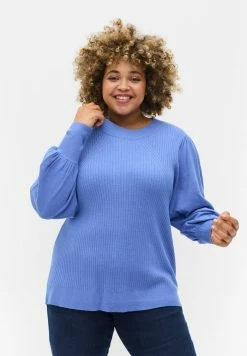 Zizzi MIT BALLONÄRMELN - Pullover - Ultramarine Mel.