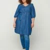 Zizzi Robe En Jean - Blue -France Zizzi Soldes 2022 2e8fd916f2854ad09a849c968d64ef57