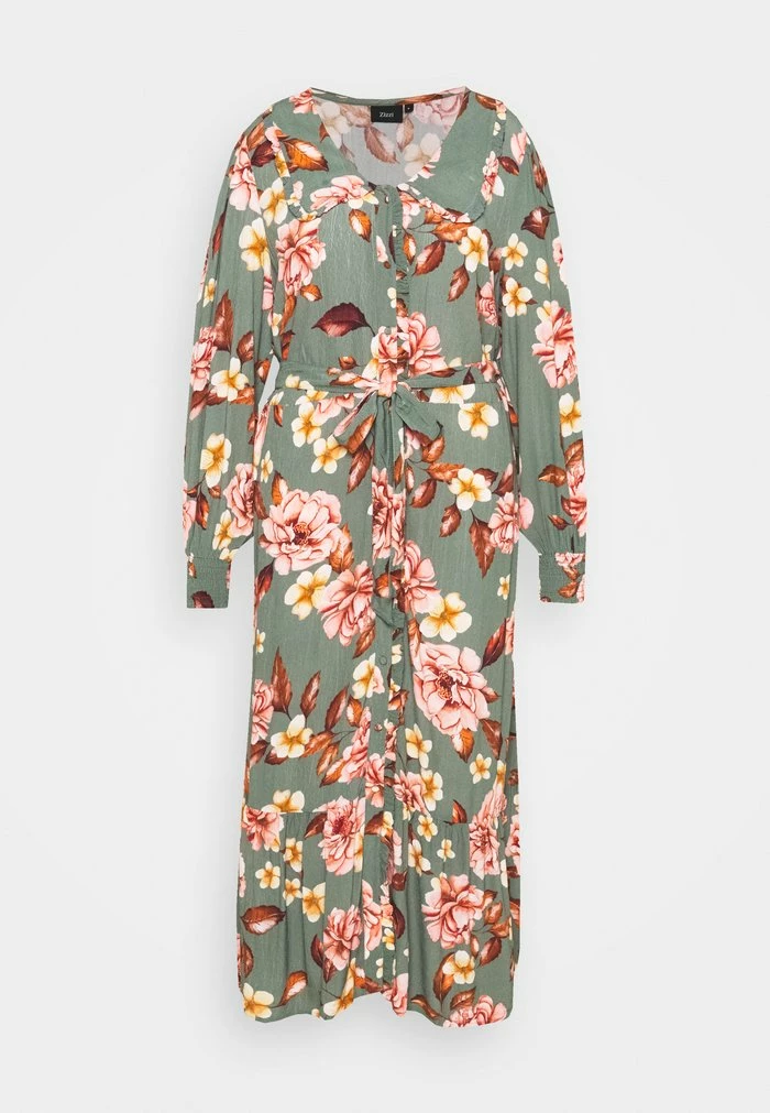 Zizzi EFIOLA MIDI DRESS - Robe Longue - Grün 5 Zizzi EFIOLA MIDI DRESS - Robe Longue - Grün – Image 5