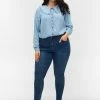 Zizzi Chemisier - Light Blue Denim -France Zizzi Soldes 2022 2eedc57ebba24d46a268c4caecf026fb