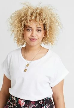 Zizzi MKATJA - T-shirt Basique - White