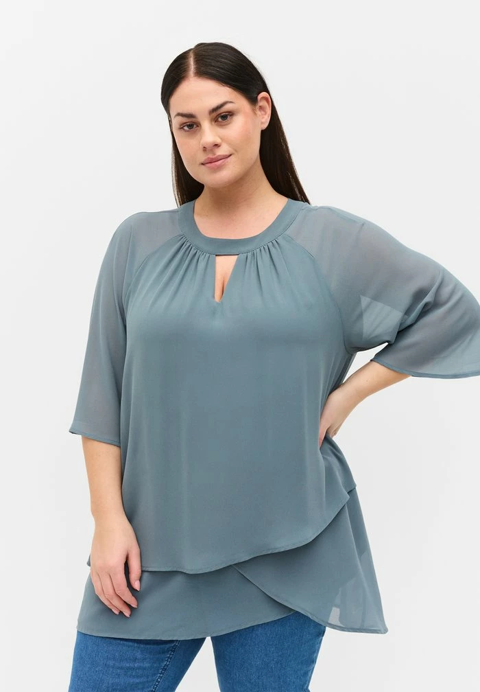 Zizzi Blouse - Blue 1 Zizzi Blouse - Blue