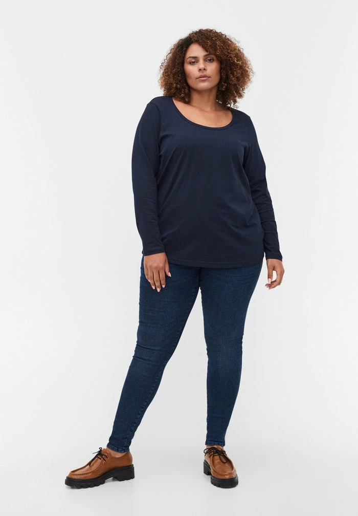 Zizzi 2-PACK BASIC - T-shirt à Manches Longues - Black 1 Zizzi 2-PACK BASIC - T-shirt à Manches Longues - Black