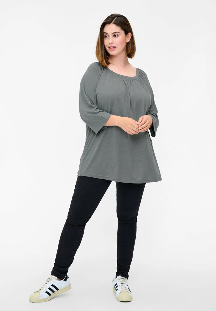 Zizzi Blouse - Green 2 Zizzi Blouse - Green – Image 2