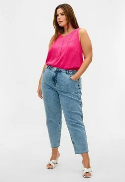 Zizzi WITH BUTTONS - Blouse - Beetroot