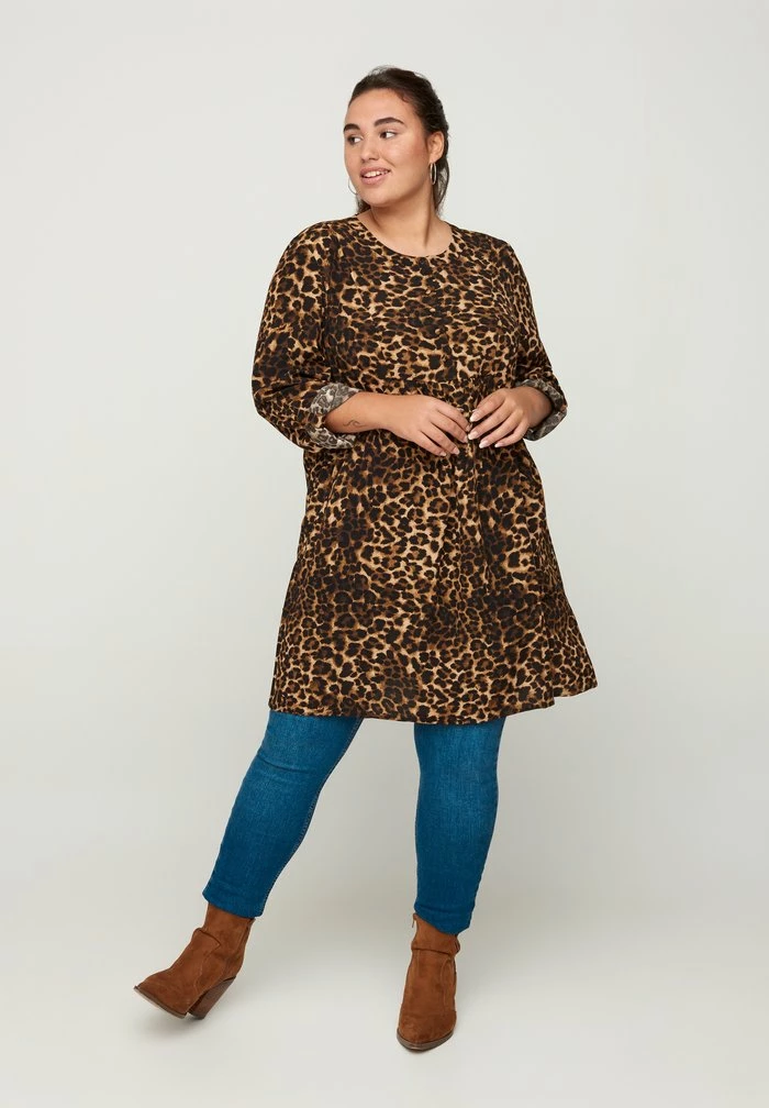 Zizzi Tunique - Brown 2 Zizzi Tunique - Brown – Image 2