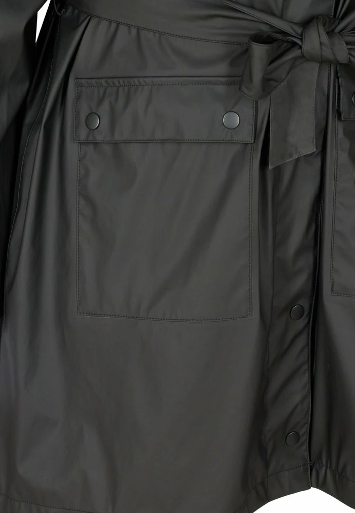 Zizzi REGEN MIT GÜRTEL UND - Parka - Black 7 Zizzi REGEN MIT GÜRTEL UND - Parka - Black – Image 7