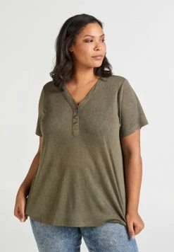 Zizzi MAMY - T-shirt Basique - Ivy Green