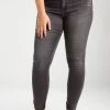 Zizzi AMY LONG - Jeans Skinny - Dark Grey Denim