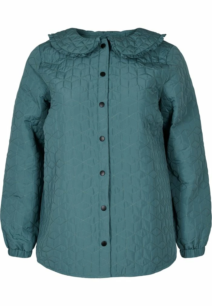 Zizzi Veste Mi-saison - Sagebrush Green 1 Zizzi Veste Mi-saison - Sagebrush Green