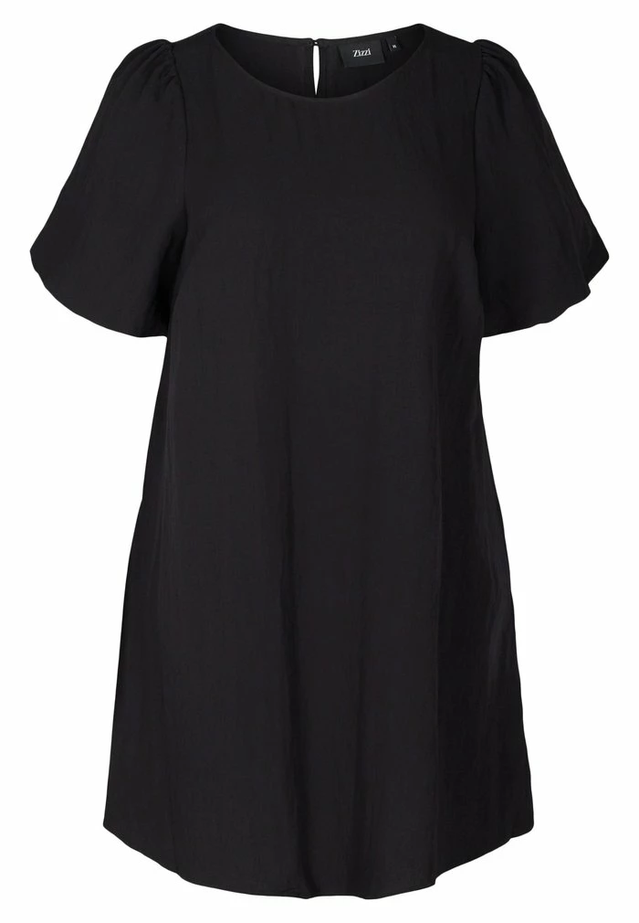 Zizzi Robe De Jour - Black 2 Zizzi Robe De Jour - Black – Image 2