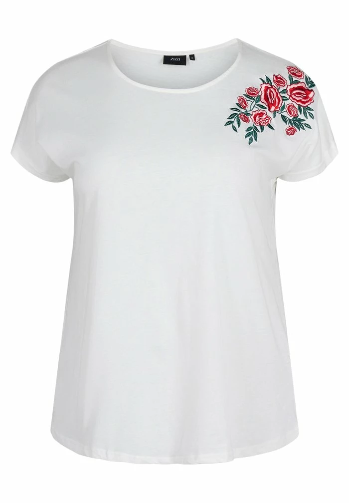 Zizzi T-shirt Imprimé - Warm Off White 4 Zizzi T-shirt Imprimé - Warm Off White – Image 4