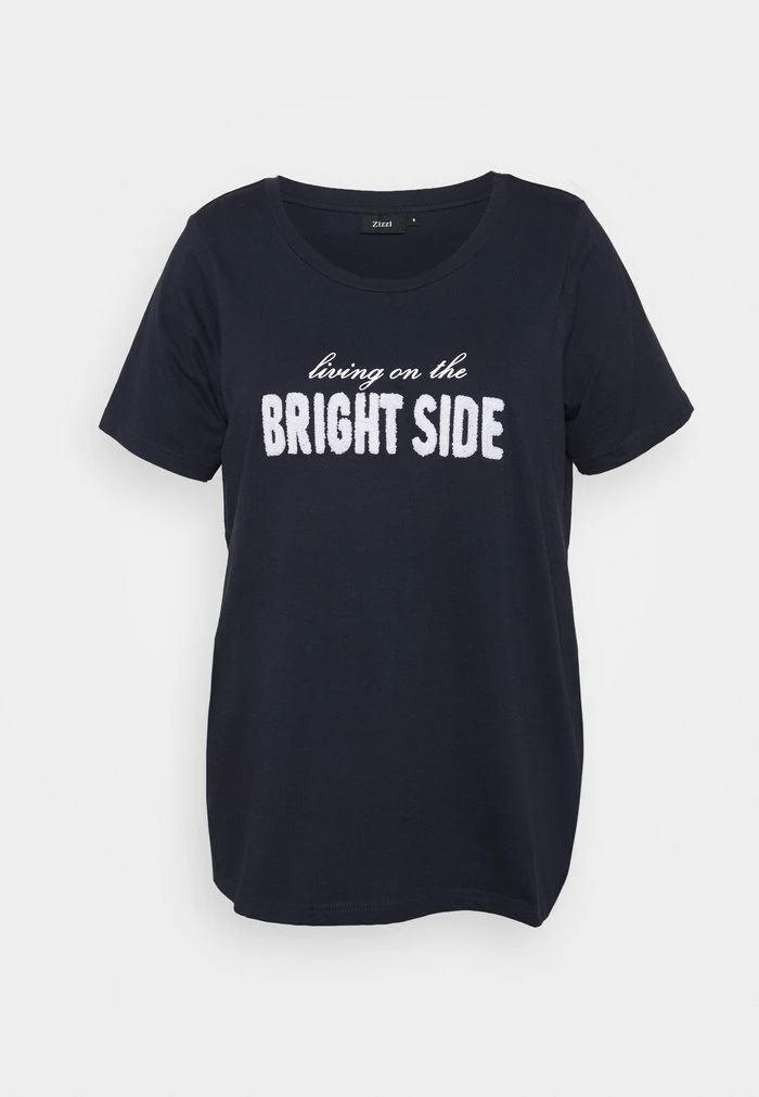 Zizzi VLIZA TEE - T-shirt Imprimé - Navy Blazer 5 Zizzi VLIZA TEE - T-shirt Imprimé - Navy Blazer – Image 5