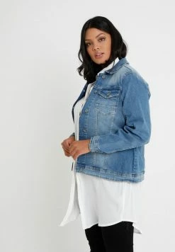 Zizzi MACCALIA JACKET - Veste En Jean - Light Blue Denim