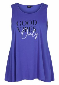 Zizzi MIT RUNDHALSAUSSCHNITT - Débardeur - Dazzling Good Vibes