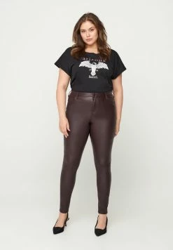 Zizzi Pantalon Classique - Brown