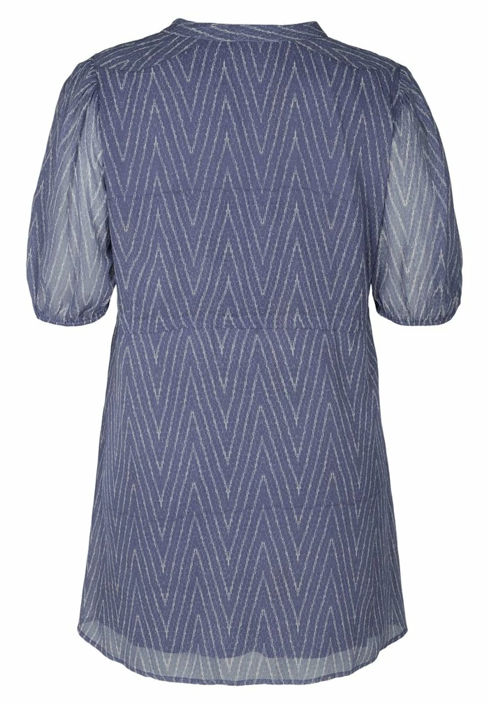 Zizzi Blouse - Blue Indigo Aop 7 Zizzi Blouse - Blue Indigo Aop – Image 7