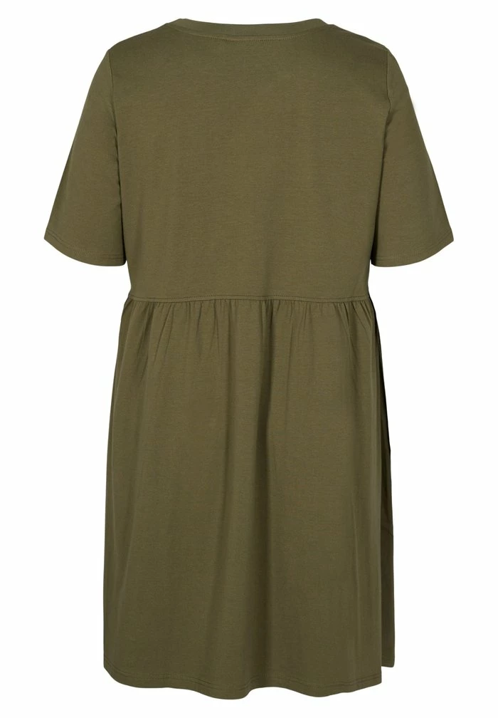 Zizzi Robe En Jersey - Ivy Green 2 Zizzi Robe En Jersey - Ivy Green – Image 2