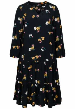 Zizzi Robe De Jour - Black Flower