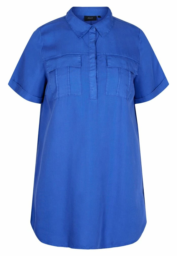 Zizzi MIT KRAGEN - Tunique - Dazzling Blue 1 Zizzi MIT KRAGEN - Tunique - Dazzling Blue