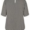 Zizzi MIT BLUMENPRINT - Blouse - Black W. White Dot -France Zizzi Soldes 2022 41c90644c70d4198abb986bf2d5f8025