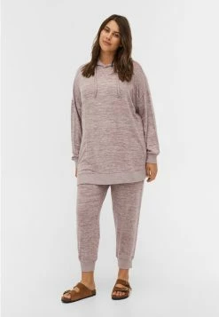 Zizzi AUS MISCHUNG MIT UND KORDELZUG - Pantalon De Survêtement - Light Pink