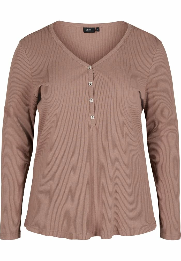 Zizzi Blouse - Deep Taupe 4 Zizzi Blouse - Deep Taupe – Image 4
