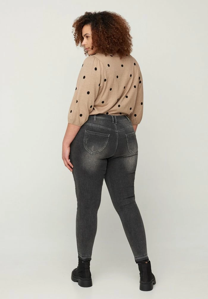 Zizzi MIT SCHLITZ - Jeans Skinny - Grey 2 Zizzi MIT SCHLITZ - Jeans Skinny - Grey – Image 2