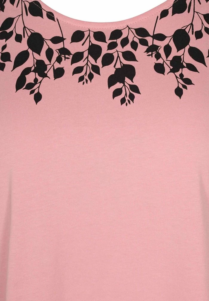 Zizzi T-shirt Imprimé - Blush Mel Leaf 6 Zizzi T-shirt Imprimé - Blush Mel Leaf – Image 6