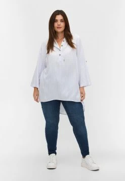 Zizzi 3/4 SLEEVES - Tunique - Icelandicblue Stripe