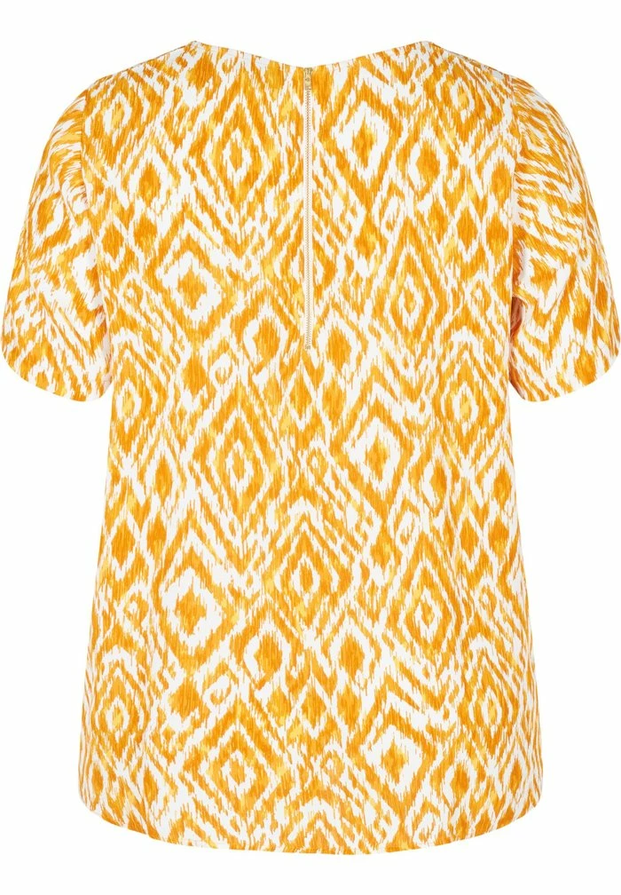 Zizzi Blouse - Golden Yellow Aop 5 Zizzi Blouse - Golden Yellow Aop – Image 5