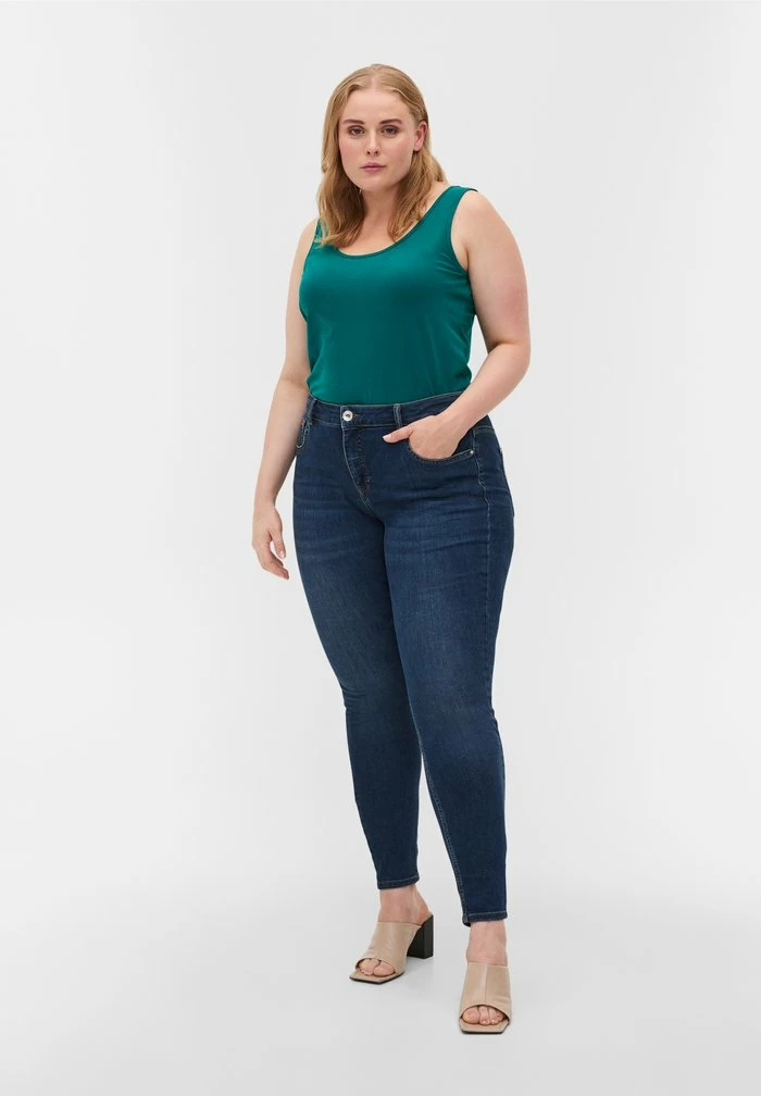 Zizzi Jean Slim - Blue Denim 2 Zizzi Jean Slim - Blue Denim – Image 2