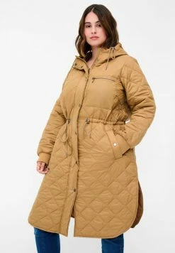 Zizzi MIT KAPUZE - Veste D'hiver - Tobacco Brown
