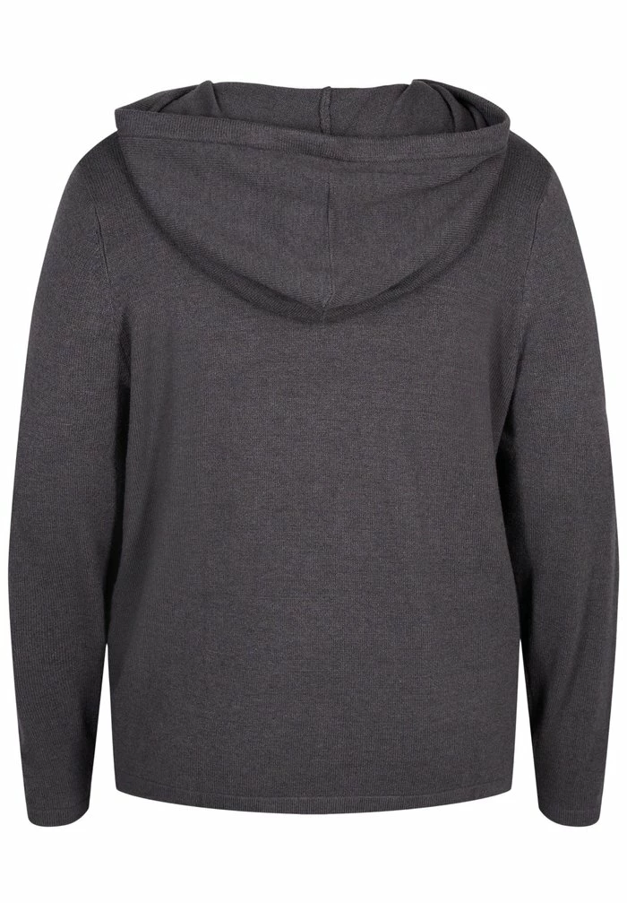Zizzi Pullover - Dark Grey Melange 2 Zizzi Pullover - Dark Grey Melange – Image 2