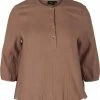 Zizzi 3/4-ÄRMELN - Blouse - Deep Taupe -France Zizzi Soldes 2022 47ce58fcfac34b8886203b09062960f6