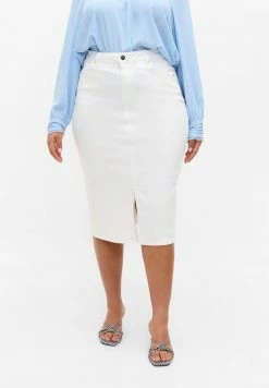 Zizzi SLITS - Jupe Crayon - White