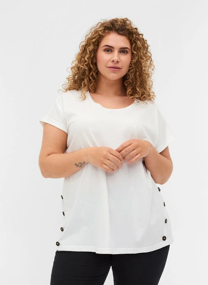 Zizzi T-shirt Imprimé - White 1 Zizzi T-shirt Imprimé - White