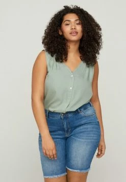 Zizzi Short En Jean - Dark Blue Denim