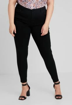 Zizzi PANT LONG SLIM LEG - Pantalon Classique - Black