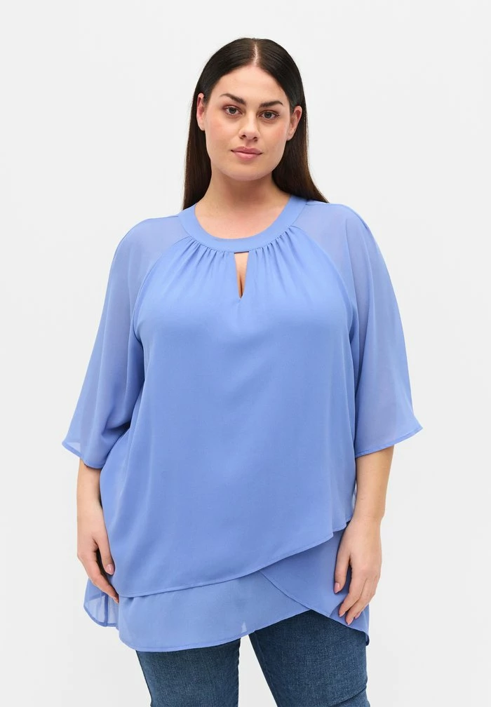 Zizzi Blouse - Blue 1 Zizzi Blouse - Blue