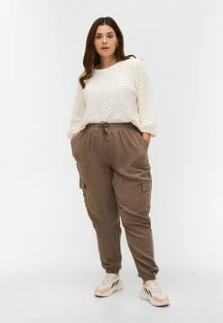 Zizzi Pantalon De Survêtement - Brown