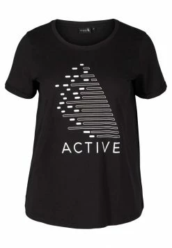 Zizzi T-shirt Imprimé - Black